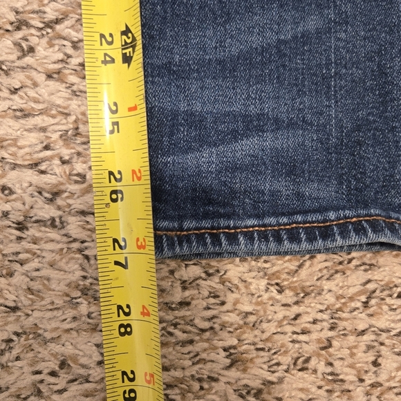 American Eagle Stretch Mid Rise Jeans Straight Leg Size 2 Short Four Button Fly - Picture 12 of 16